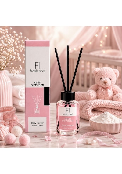 Baby Powder Çubuklu Oda Kokusu 110 Ml Reed Diffuser Kalıcı Ferah Ev Kokusu Bebek Kokusu