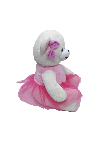 Balerin Peluş Ayı Pembe 60 Cm Beyaz - Pembe
