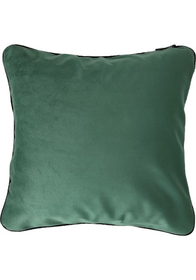 Biyeli Kırlent Yastık Kılıfı Zümrüt Yeşili 45x45