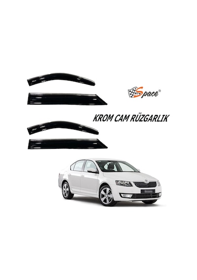 Krom Cam Rüzgarlığı Skoda Octavia 2014-2020- Caru421