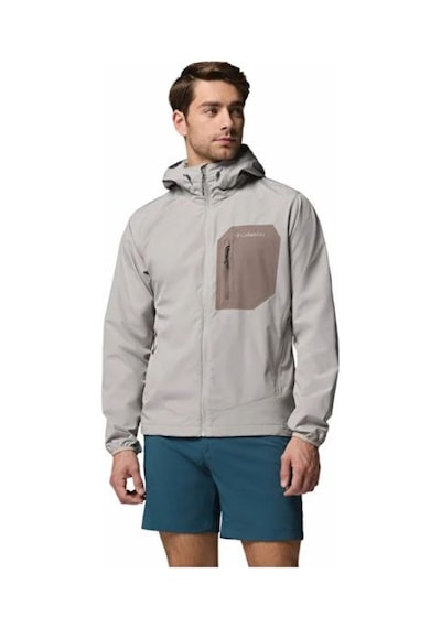 Columbia Tall Heights Iıı Kapüşonlu Erkek Softshell Mont Wo3966 Gri