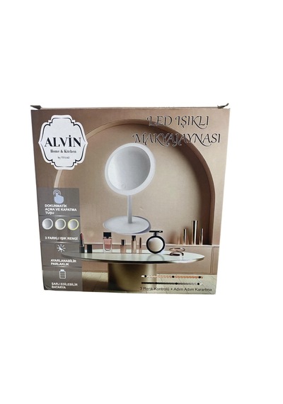 30 Cm Şarjlı Işıklı Makyaj Aynası Beyaz 8961