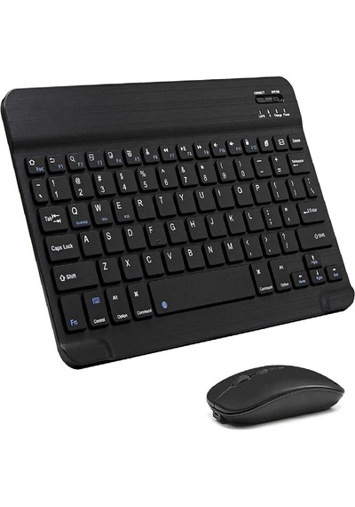 Kablosuz Bluetooth Türkçe Q Klavye Ve Mouse Seti Apple Uyumlu iOS /androidtablet Telefon Şarjlı Lazer