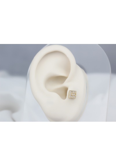 Glorria Altın Geometrik Tragus Piercing Çok Renkli