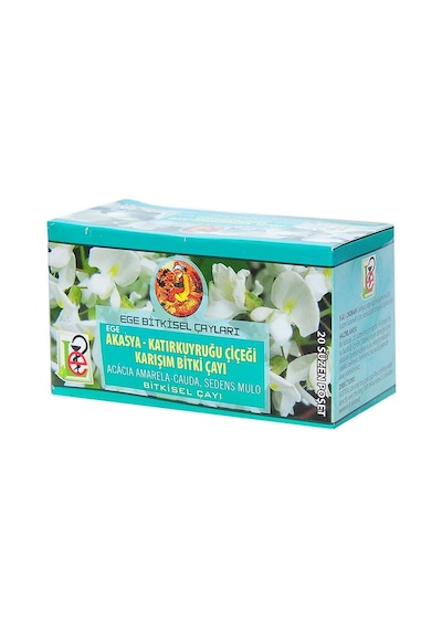 Ege Bitkisel Çayları Akasya Katırkuyruğu Çiçeği Karışım Bitki Süzen Poşet Çay 20 x 1.5 G