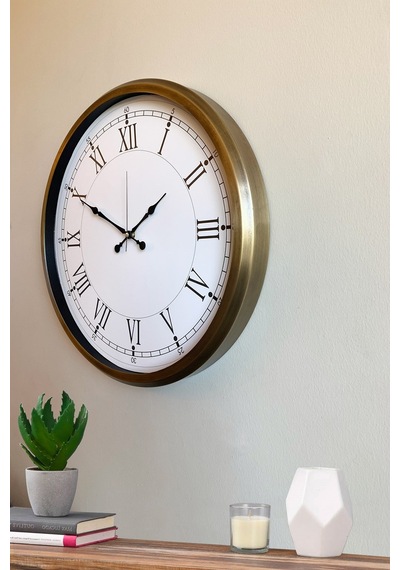 52 Cm Eskitme Metal Retro Duvar Saati Diğer 54669150