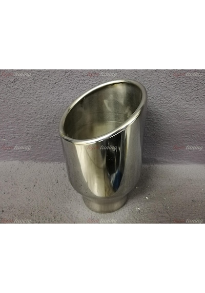 Tek Çıkışlı 100mm Egzoz Ucu Eğik Ağız Silindirik