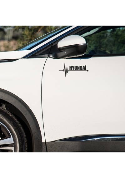 Hyundai Elantra Sticker Sol Sağ Yan Ayna Altı Araç Markalı Sticke