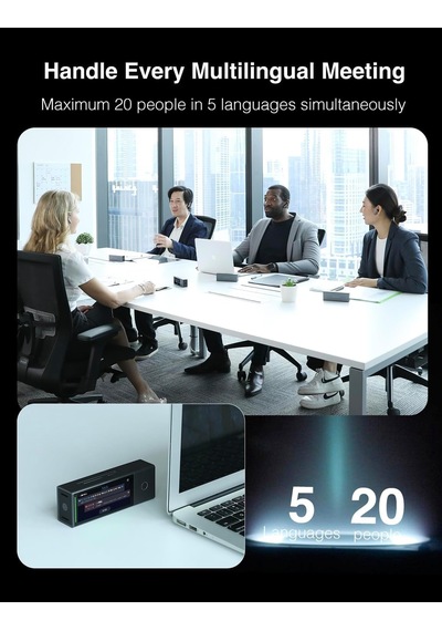 Timekettle X1 Aı Tercüman Merkezi, Bağımsız Varlık, 40 Dil İki Yönlü Eşzamanlı Tercüman Kulaklıklar, Çok Di Genel