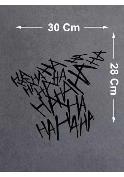 Ha Ha Ha Sticker - Joker Batman Gotham City Sticker - Araba Oto Motosiklet Karavan Sticker - 00042 30x28 Cm