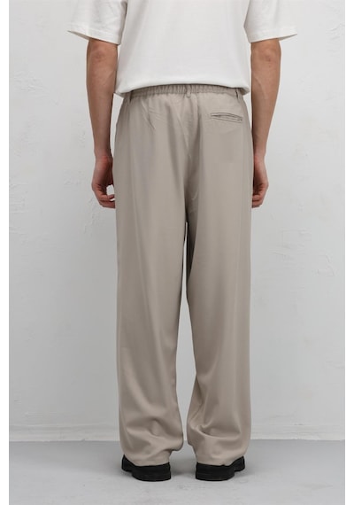 Vamos Baggy Fit Kumaş Pantolon 30-795-1 Taş