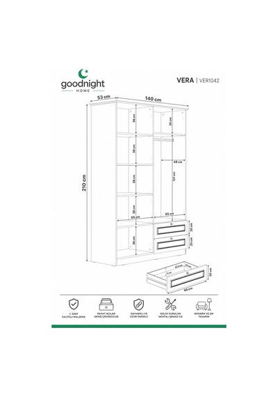 Home Vera 4 Kapaklı Gardırop 140x182x54 Cm Beyaz - 912272038 Beyaz Home Vera 4 Kapaklı Gardırop 140x182x54 Cm Beyaz - 912272038 Beyaz