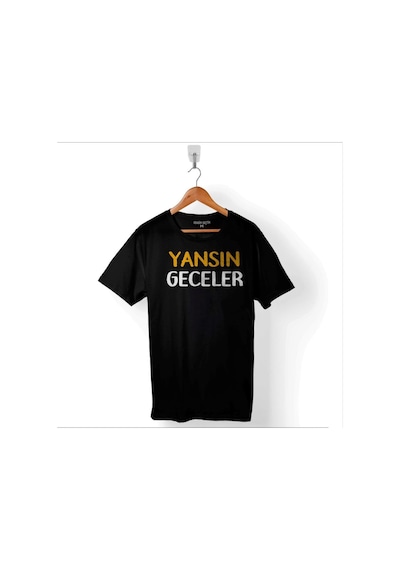 Yansın Geceler Espirili Eğlenceli Baskılı Tişört Unisex T-shirt 001