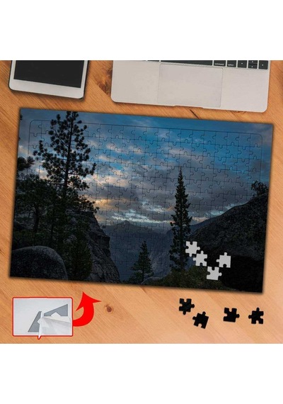 Ağaçlar İçinden Gökyüzü 240 Parça Puzzle Yapboz Tablo-430066