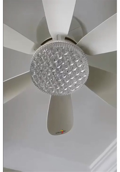 Büyük 30w Led Işıklı 52cm Direk Duya Kolay Montajlı Uzaktan Kumandalı Sinek Kovucu Tavan Pervanesi Vantilatörü Aspiratörü