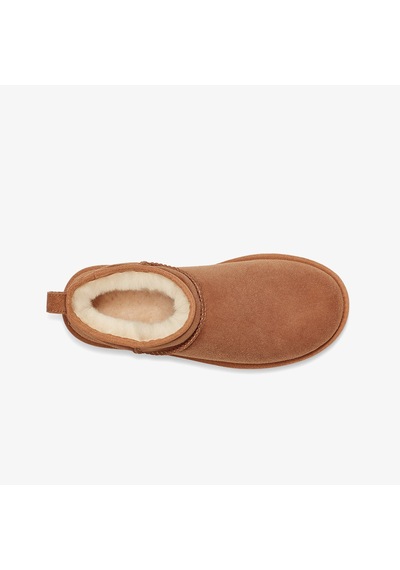 Ugg Classic Ultra Mini Chesnut Kadın Kahverengi Bot Düz 1116109 Kahverengi