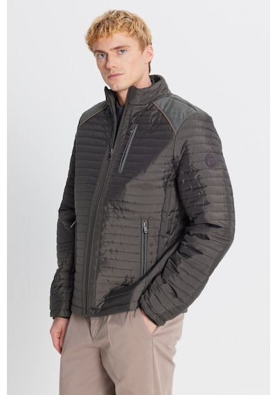 AC&Co / Altınyıldız Classics Erkek Hakı Standart Fit Normal Kesim Dik Yaka Desenli Mont Haki