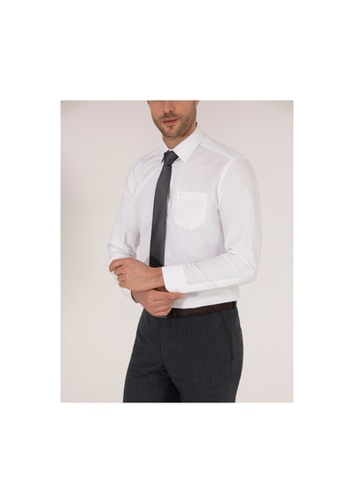 Pierre Cardin Regular Fit Uzun Kollu Klasik Erkek Gömlek Beyaz