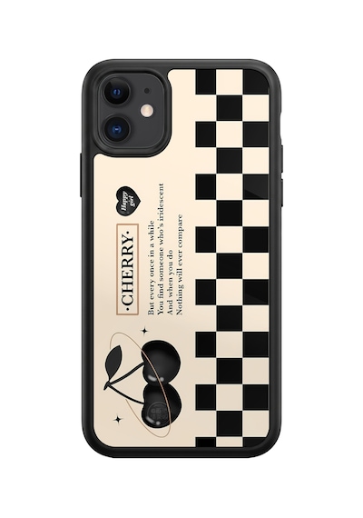 İphone 11 Uyumlu Cherry Desenli Kamera Korumalı Darbelere Dayanıklı Kılıf 1127-cherry-iphone11