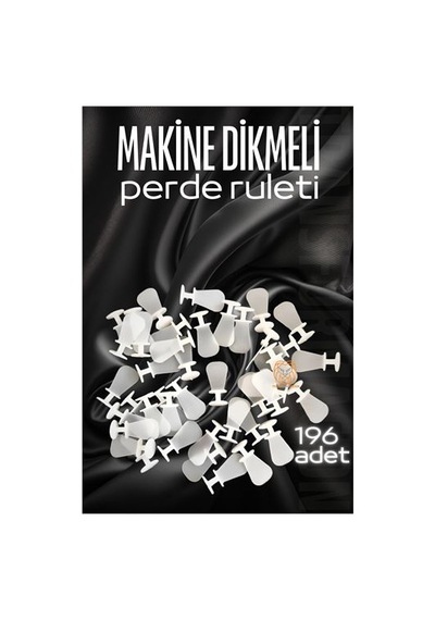 Makine Dikmeli Perde Düğmesi Perde Ruleti Perde Düğmesi 196 Adet 721325 Beyaz