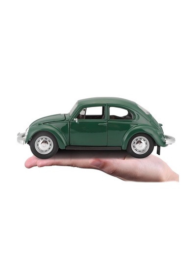Maisto Lisanslı Volkswagen Beetle Model Araba 1:24 Die Cast Metal Kapıları Açılan Model Araba Yeşil