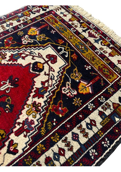 El Dokuma Sıfır Yahyalı Seccade 94x160 Kırmızı Kök Boya Namazlık