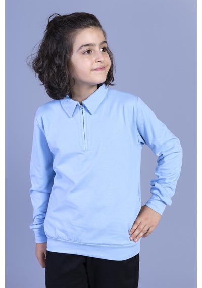 Toontoy Kids Toontoy Erkek Çocuk Polo Yaka Sweatshirt Lacivert