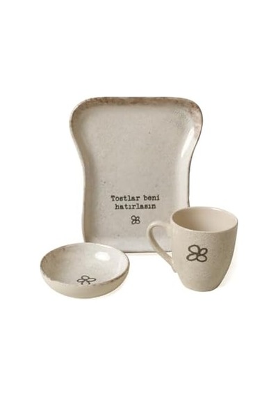 Atıştırmalık Tost Seti 3 Parça 22501-03 Açık