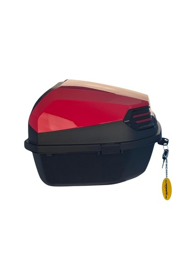 Tr Xt08-lr 32 Litre Motosiklet Arka Çanta Açık Kırmızı Parlak Su Geçirmez Abs Çift Kilitleme Üniversal Genel