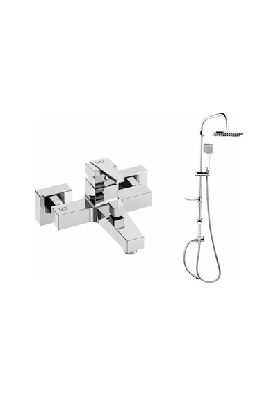 Gpd Tepe Duş Seti + Banyo Bataryası Ritmo MBB85-DST19-3 Krom