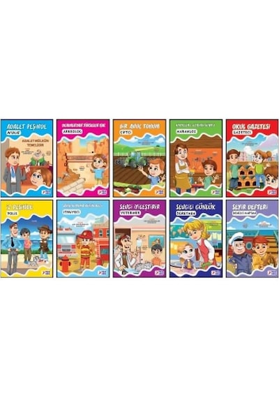 3. Ve 4. Sınıflar İçin Sevgi Çocukları Öykülerle Meslekler 10 Kitap