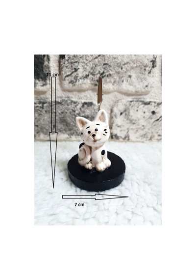 El Yapımı Kedi Objeli Kağıt Tutacağı-dekoratif Siyah Beyaz Sevimli Kedi Not Tutacağı.