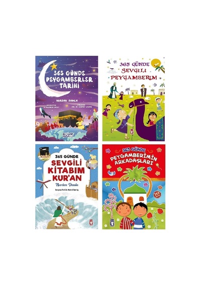 365 Günde Peygamberler Tarihi+sevgili Peygamberim+sevgili Kitabım Kuran+arkadaşları 4 Kitap Set