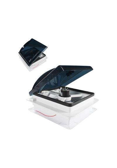 Tyt Fanlı Tavan Heki 28x28cm 12v Çift Yön Sineklik+led Beyaz - Siyah