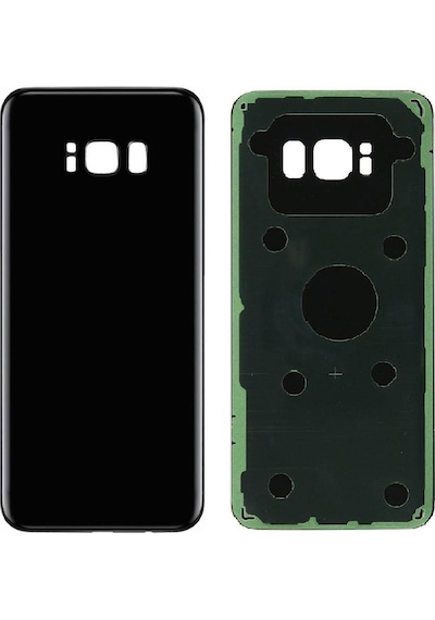 Samsung S8 Plus Siyah Uyumlu Arka Kapak Batarya Kapağı Pil Kapağı Siyah