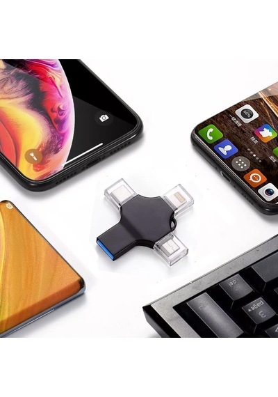 Type-c Ve Lightning Android Apple Uyumlu iPhone Ipad Usb-c Flash Bellek Dosya Aktarım Çevirici Adaptör