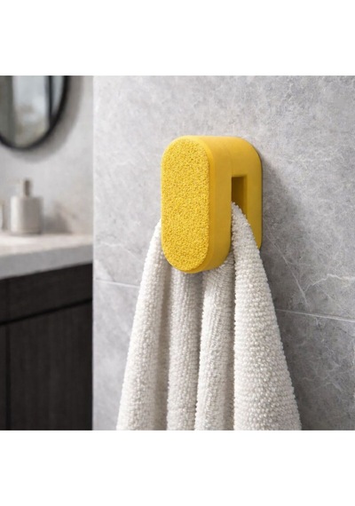 Studio 4'lü Havlu Tutucu Klips Seti - Pratik Havlu Asacağı Banyo Mutfak Düzenleyici Sarı