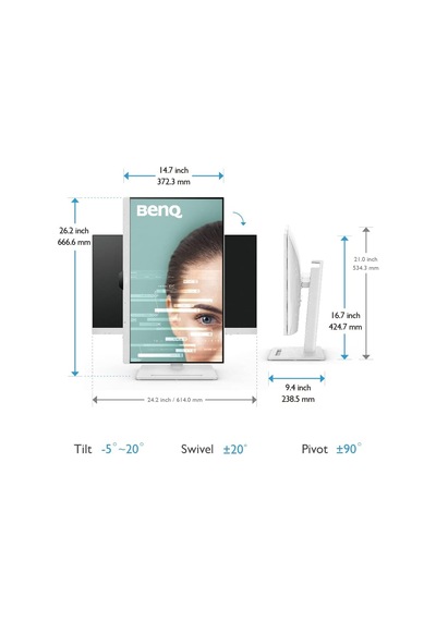 Gw2790qt, 27 Ips Panel, 2k Qhd 2560 X 1440 , 5ms, 75hz, Flicker-free Titreşimsiz , Low Blue Light+ Düşük Mavi Iş