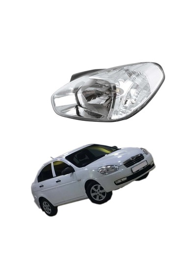 Hyundai Accent Era Motorlu Sağ Ön Far Şeffaf Sinyalli 2009-2011 N11.1295