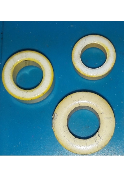 Ferrit Toroid Ring - Demir Nüve Bobin - 27X15X11Mm - Sarı Beyaz