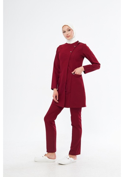 Elegance Kadın Tesettür Takım - Bordo Bordo