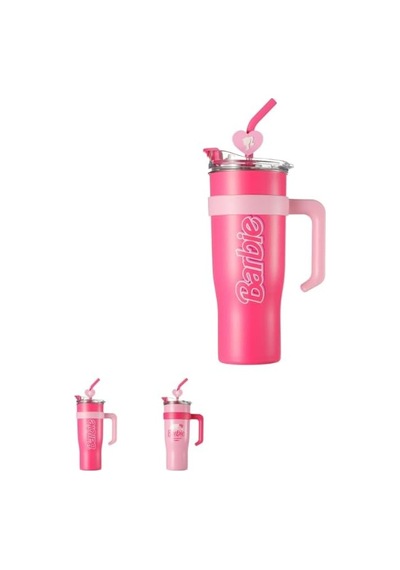 Barbie Lisanslı Pipetli Tutacaklı Termos 1600ml