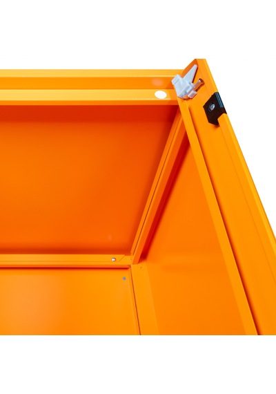 Alfafonet Ziglat Serisi Kilitli Metal Home Office Dolabı %70 Perfore Kapaklı Turuncu Ral 2004 450x1500x450 Mm