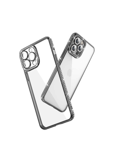 Apple Uyumlu  iPhone 12 Pro Kılıf Kamera Korumalı Taşlı Zore Mina Kılıf