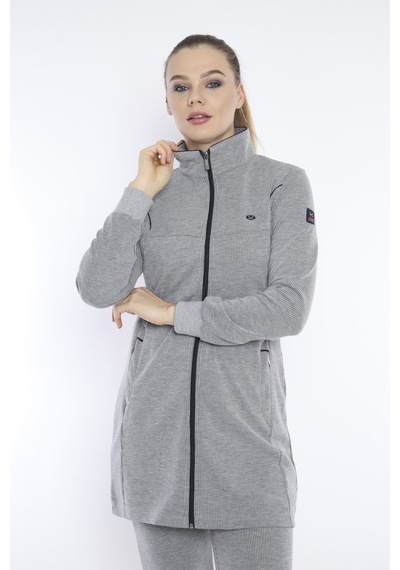 Kadın Spor G2 Melanj (Açık Gri) Eşofman Takımı - CC-6747-3779 Açık Gri