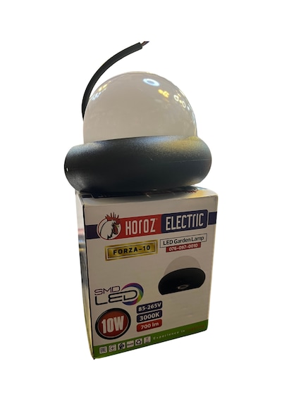 Horoz 076-097-0010 Forza-10 10w 3000k Siyah Led Bahçe Armatürü Gün Işığı