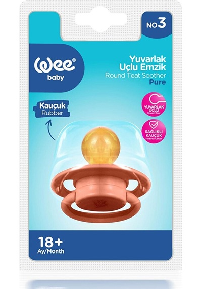 700 Wee Baby Pure Yuv.kauçuk Emzik No:3 Somon 3 Adet