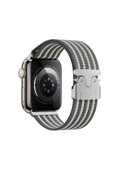 Watch 10 46mm Mkst Krd-133 Naylon Kumaş Hasır Örgülü Kordon - Gri