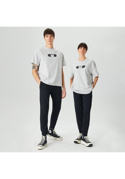 Leo Panda Unisex Gri T-shirt