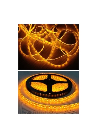 5 Metre 12 Volt 10 Çipli Iç Mekan Amber Işık Şerit Led Ct-4485 Amber